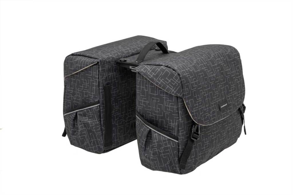 Dubbele-Fietstas-New-Looxs-Mondi-Joy-Double-MIK-38-Liter-Ivy-Black Dubbele-Fietstas-New-Looxs-Mondi-Joy-Double-MIK-38-Liter-Ivy-Black